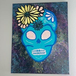 glitter skull